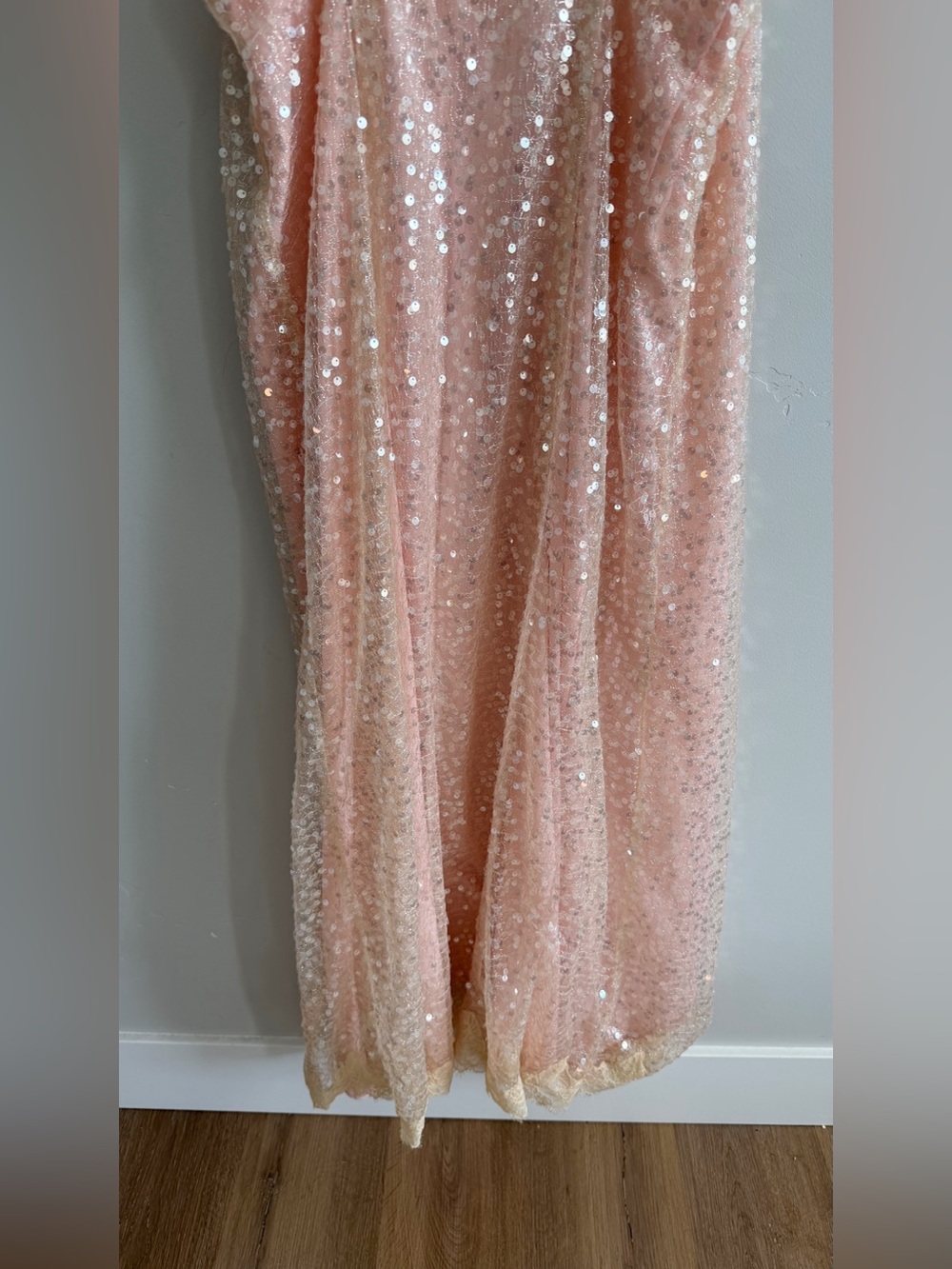 Anthropologie Sleeveless V-Neck Lace Sequin Slip Midi Dress - Picture 8 of 11